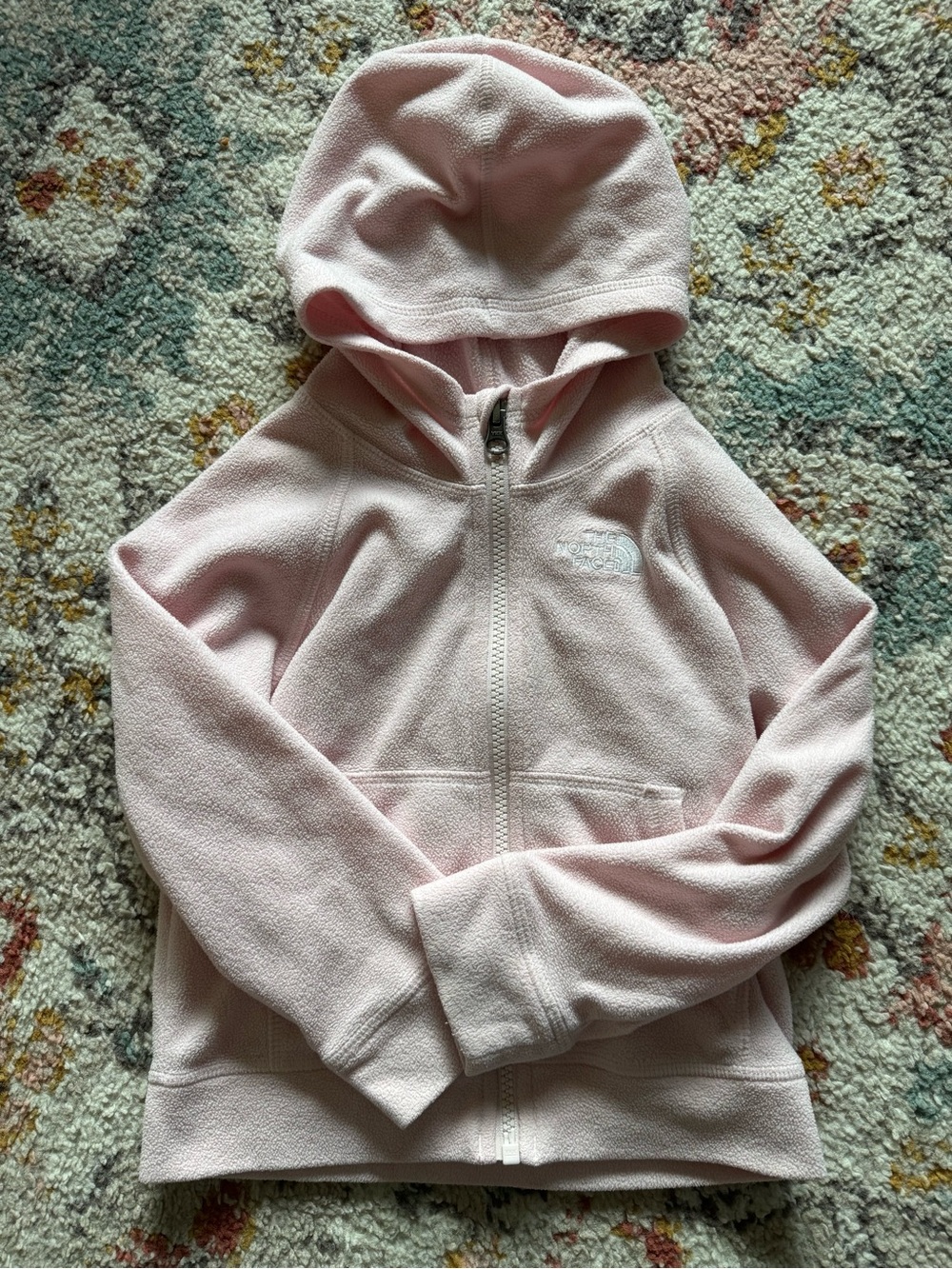The North Face Light Pink Full-Zip Kids Hoodie